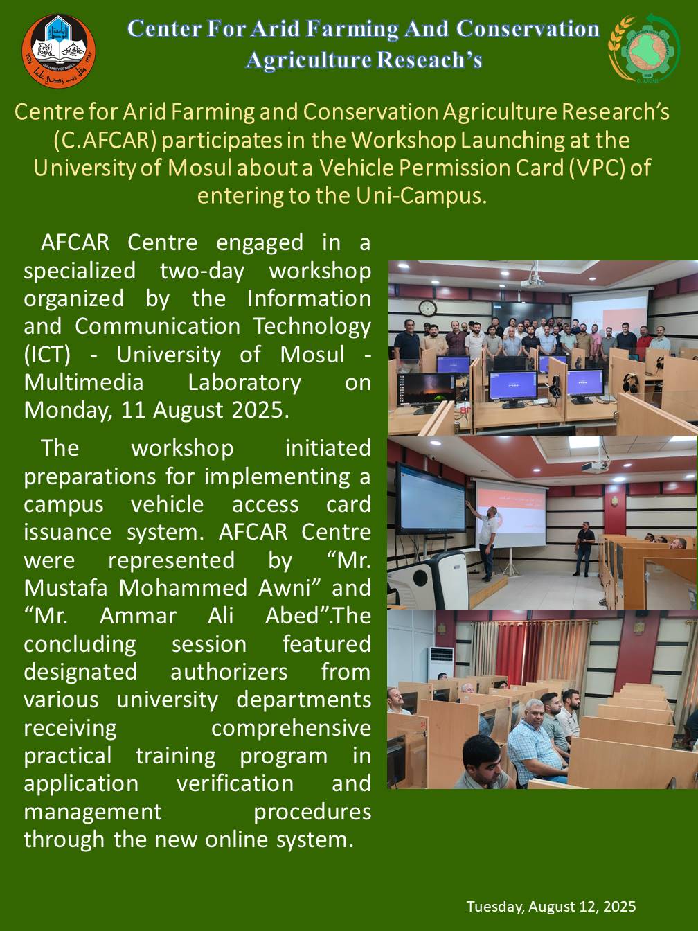 Centre for Arid Farming and Conservation Agriculture Research’s (C ...