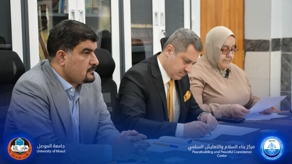 The Center for Peacebuilding and Peaceful Coexistence holds a roundtable for experts to discuss indicators and measures of peace in Iraq